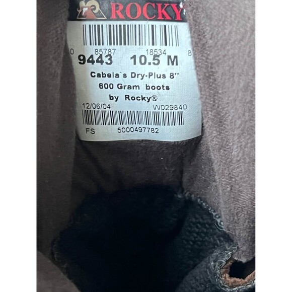 Rocky Cabela’s Dry-Plus 600 Gram Waterproof Hunting Boots Men’s 10.5 main image 5